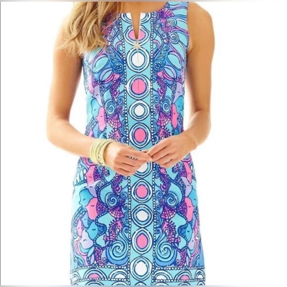 Lilly Pulitzer Dresses & Skirts - Lilly Pulitzer Abigail Zip Front Shift Dress size 2